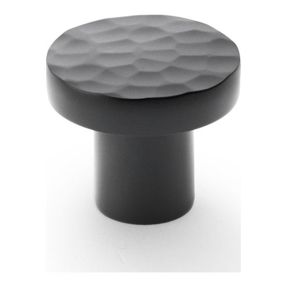 AW820-30-BL • 30mm • Black • Alexander & Wilks Hanover Hammered Cupboard Knob